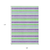 9' X 12' Green Purple and Blue Striped Washable Non Skid Indoor Outdoor Area Rug