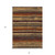 8' X 10' Chocolate Beige And Copper Striped Washable Indoor Outdoor Area Rug