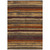 8' X 10' Chocolate Beige And Copper Striped Washable Indoor Outdoor Area Rug