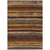 8' X 10' Chocolate Beige And Copper Striped Washable Indoor Outdoor Area Rug
