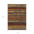 8' X 10' Chocolate Beige And Copper Striped Washable Indoor Outdoor Area Rug
