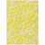 9' X 12' Yellow and White Abstract Washable Non Skid Indoor Outdoor Area Rug