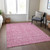 9' X 12' Blush And Ivory Floral Washable Indoor Outdoor Area Rug