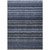 8' X 10' Blue Denim Blue And Gray Striped Washable Indoor Outdoor Area Rug