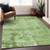 9' X 12' Green And Ivory Abstract Washable Indoor Outdoor Area Rug Transitional Style - Green, Ivory Color