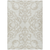 8' X 10' Ivory And Beige Damask Washable Indoor Outdoor Area Rug