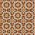 9' X 12' Orange Beige And Copper Floral Medallion Washable Indoor Outdoor Area Rug