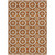 9' X 12' Orange Beige And Copper Floral Medallion Washable Indoor Outdoor Area Rug