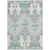 10' X 14' Mint Green Teal Blue And Ivory Ikat Washable Indoor Outdoor Area Rug