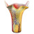 Homeroots Home Decor 17 Multicolor Glass Napkin Shape Mouth Blown Vase, Multicolor