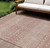 8' X 10' Blush Gold And Ivory Tribal Washable Indoor Outdoor Area Rug