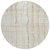 8' Ivory Brown And Gold Round Striped Washable Indoor Outdoor Area Rug