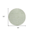 8' Sage And Green Round Striped Washable Indoor Outdoor Area Rug