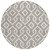 8' Taupe And Ivory Round Geometric Washable Indoor Outdoor Area Rug