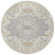 8' Beige Ivory And Gray Round Oriental Washable Indoor Outdoor Area Rug
