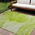 8' X 10' Green Abstract Washable Non Skid Indoor Outdoor Area Rug - 608219118310