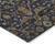 8' X 10' Navy Blue Brown And Red Floral Washable Indoor Outdoor Area Rug