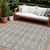 8' X 10' Gray Ivory And Brown Geometric Washable Indoor Outdoor Area Rug
