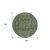 8' Artichoke Green And Black Round Damask Washable Indoor Outdoor Area Rug