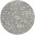 8' Gray Blue And Green Round Floral Washable Indoor Outdoor Area Rug