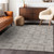 10' X 14' Taupe And Ivory Geometric Washable Indoor Outdoor Area Rug Transitional Style - Taupe, Ivory Color