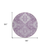 8' Lavender Plum And Ivory Round Medallion Washable Indoor Outdoor Area Rug