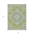 10' X 14' Green Ivory And Brown Oriental Washable Indoor Outdoor Area Rug
