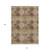 10' X 14' Taupe Floral Medallion Washable Non Skid Indoor Outdoor Area Rug