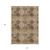 10' X 14' Taupe Floral Medallion Washable Non Skid Indoor Outdoor Area Rug