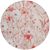 8' Salmon And Coral Round Floral Washable Indoor Outdoor Area Rug
