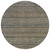 8' Chocolate And Gray Round Striped Washable Indoor Outdoor Area Rug - Chocolate, Gray