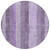 8' Purple And Lilac Round Striped Washable Indoor Outdoor Area Rug