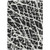 9' X 12' Black and White Abstract Washable Non Skid Indoor Outdoor Area Rug