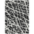 9' X 12' Black and White Abstract Washable Non Skid Indoor Outdoor Area Rug