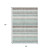 8' X 10' Teal Blue And Gray Striped Washable Indoor Outdoor Area Rug - Teal Blue, Gray