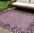 9' X 12' Pink Animal Print Washable Indoor Outdoor Area Rug