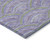 8' Lavender Sage And Ivory Round Geometric Washable Indoor Outdoor Area Rug