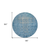 8' Blue Round Oriental Washable Indoor Outdoor Area Rug