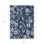 10' X 14' Navy Blue And Gray Floral Washable Indoor Outdoor Area Rug