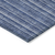 9' X 12' Denim Blue And Ivory Striped Washable Indoor Outdoor Area Rug