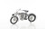 6" White Metal Hand Painted Model Motorcycle Tabletop Sculpture