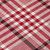 8' Red Black And Ivory Round Plaid Washable Indoor Outdoor Area Rug