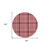 8' Red Black And Ivory Round Plaid Washable Indoor Outdoor Area Rug