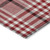 8' Red Black And Ivory Round Plaid Washable Indoor Outdoor Area Rug