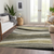 8' X 10' Taupe Gray And Black Abstract Washable Indoor Outdoor Area Rug