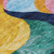 8' Green Orange And Pink Round Abstract Washable Indoor Outdoor Area Rug