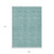 9' X 12' Teal Blue And Aqua Floral Washable Indoor Outdoor Area Rug