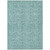 9' X 12' Teal Blue And Aqua Floral Washable Indoor Outdoor Area Rug