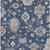 9' X 12' Navy Blue Beige And Gray Floral Washable Indoor Outdoor Area Rug
