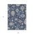 9' X 12' Navy Blue Beige And Gray Floral Washable Indoor Outdoor Area Rug
